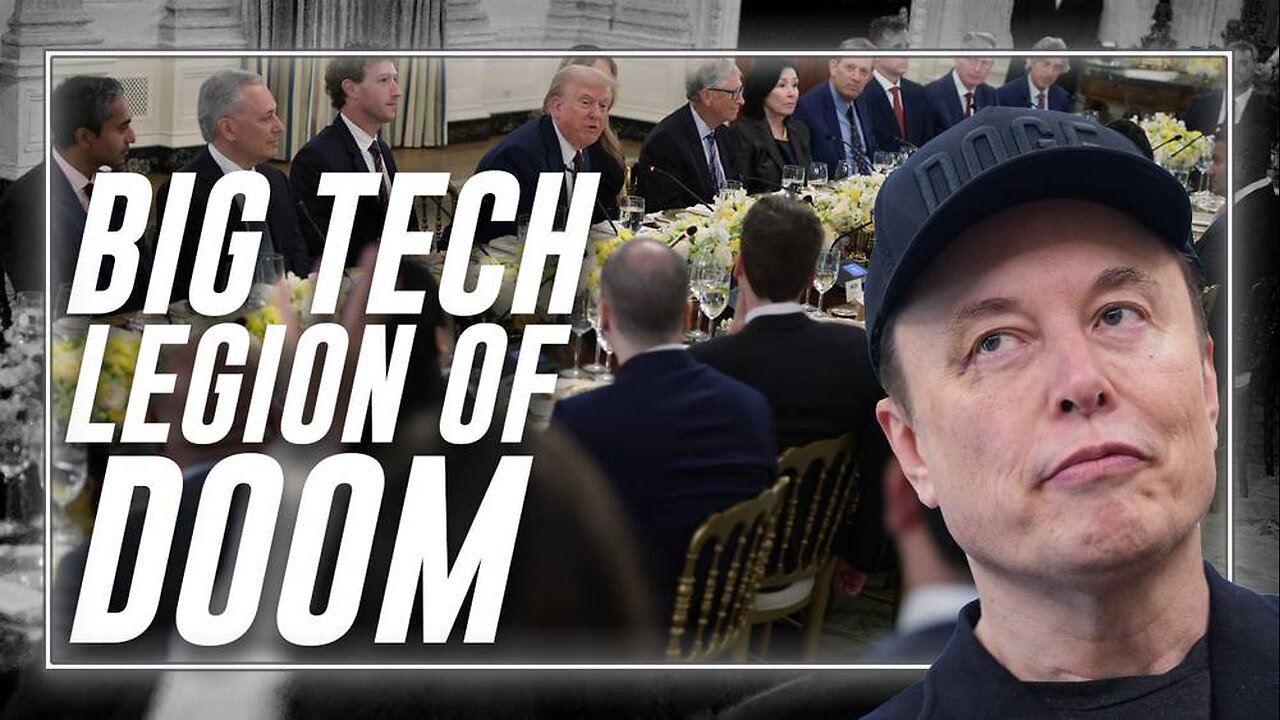 BIG TECH LEGION OF DOOM SURROUNDED TRUMP AT THE WHITE HOUSE LAST