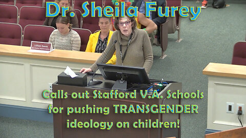 Dr Sheila Furey exposes Stafford for pushing Transgender Ideology on CHILDREN boys in girls bahrooms