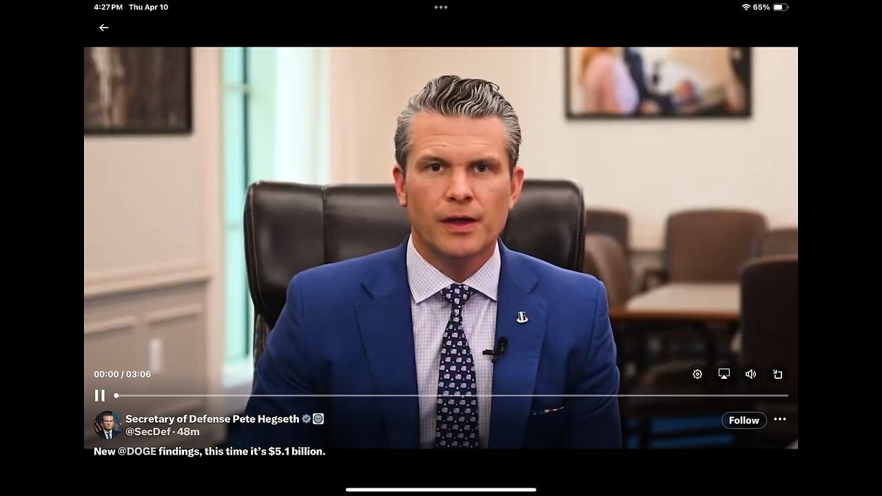DOGE Update from Pete Hegseth