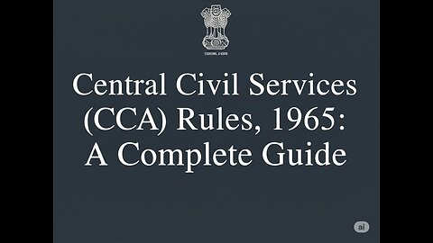 CCS Rules 1965 EXPOSED What Every Govt Employee Must Know