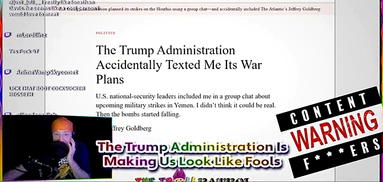 TRUMP OFFICIALS USE UNSECURE APP TO PLAN ATTACK AND MESSAGE CLASSIFIED INFO TO ATLANTIC REPORTER ⚔️