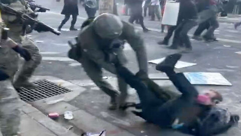 Antifa Goofball Regrets Hitting a Cop in the Face With a Board