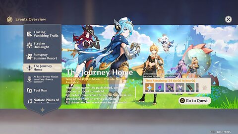 The Song of the Welkin Moon Prelude - The Journey Home Quest - Genshin Impact - Version 5.8
