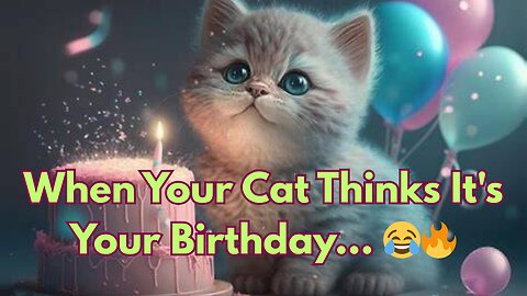 Curious Cat Tries to Blow Out a Candle! 🎂😹