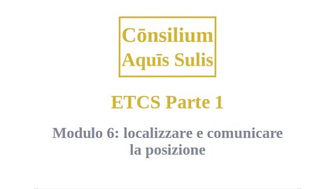 ETCS Part 1 Module 6 (Italiano)