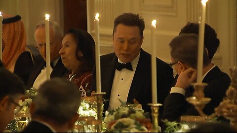 🚨 BREAKING: Elon Musk seen at the White House President Trump’s dinner w Saudi Crown Prince