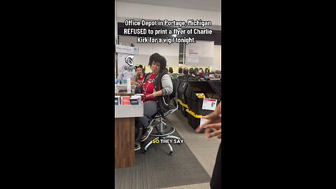 Office Depot in Portage, Michigan REFUSED to Print a Flyer For a Vigil Honoring Charlie Kirk