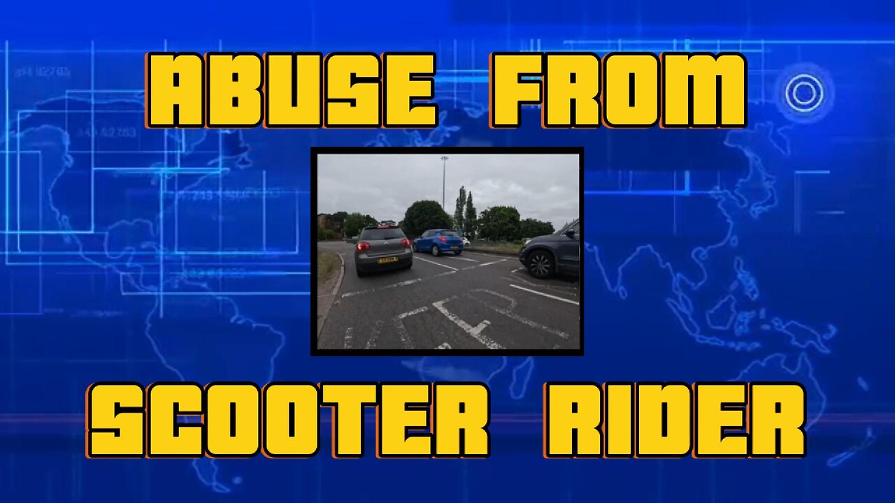 Scooter rider gives motorists unnecessary verbal abuse