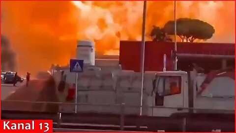 Powerful explosion at gas station in Rome, at least 9 injured