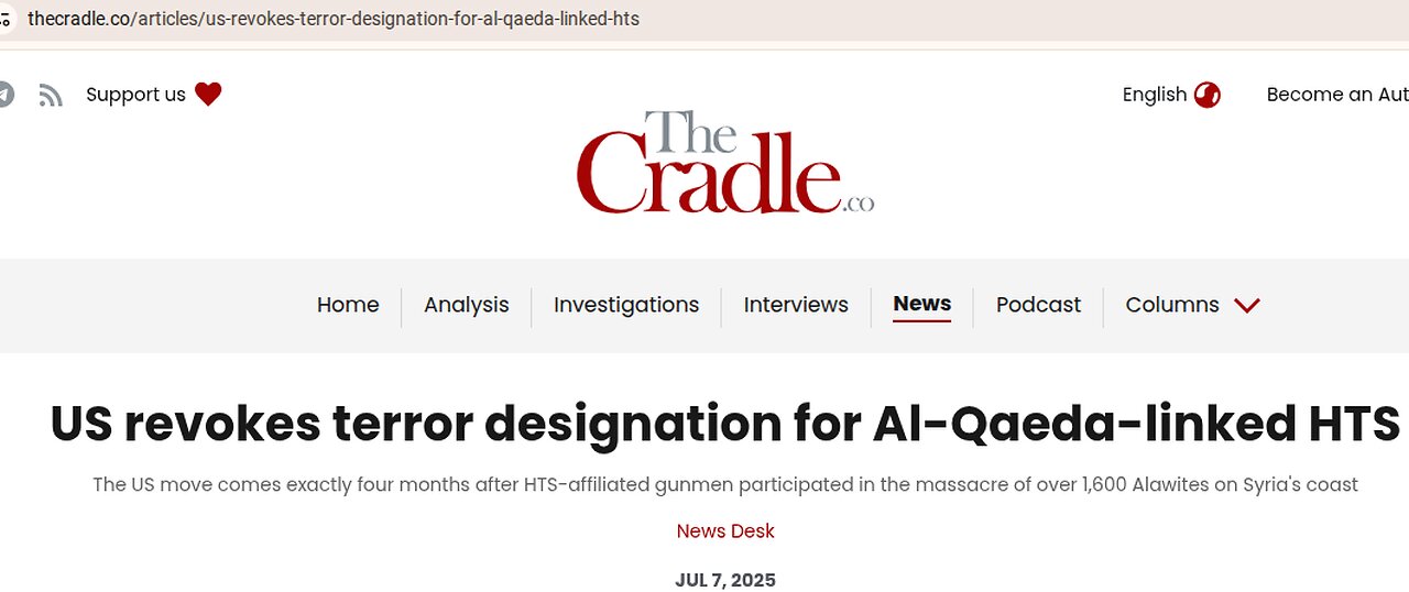 Trump removes Syrian al Qaeda from terrorist designation
