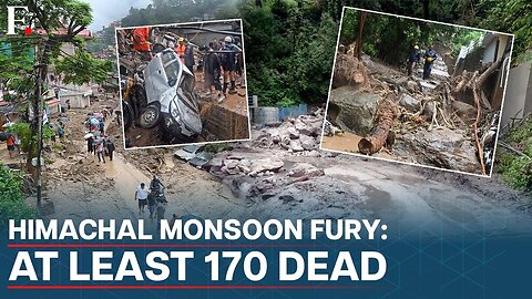 India: Flash Floods Sweep Himachal Amid Heavy Monsoon Rain; Cars, Houses Inundated, 170 Killed |N18G