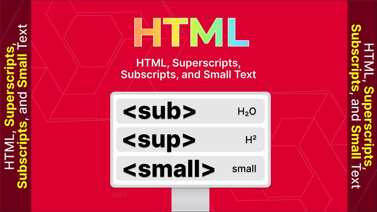HTML, Superscripts, Subscripts, and Small Text--English, #10 #theTRANSCENDENT #tTʇ