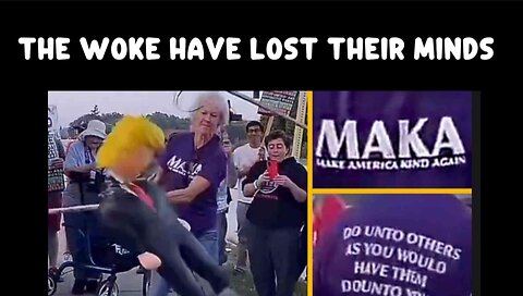 "Make America Kind Again" Grandma Quotes Golden Rule While Bat-Smashing Trump Doll to Pieces!