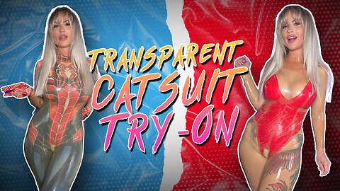 Transparent Latex Catsuit Try-On Haul | Chlorinated Latex Fail + Spiderman Suit Layering! 🕷️✨