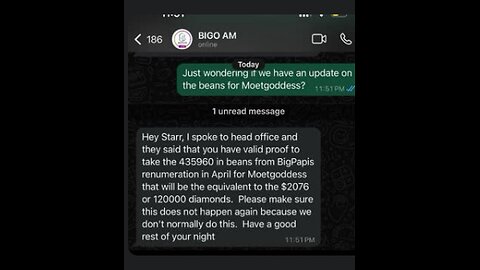 - STARR ; TELLS GOD ZEUS MOET GODDESS WILL BE GETTING HER BEANS BACK FROM PAPI !