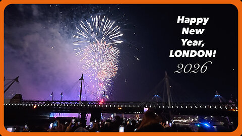 London Fireworks (FULL), From Boat Party on the Thames River! Happy New Year! #2026