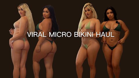Viral Micro Bikini Try On Haul in 4K | Alejandra x Liv Margre
