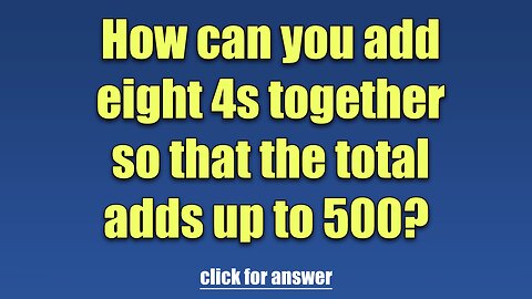 Do you know the solution?