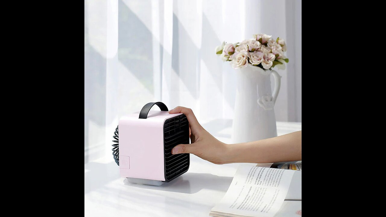 Portable Negative Ion Air Conditioner Fan, with Mild Wind, Clean Air & Humidifier, for Home & Office