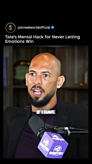 Tates hack to never let emotions win breaking 🚨