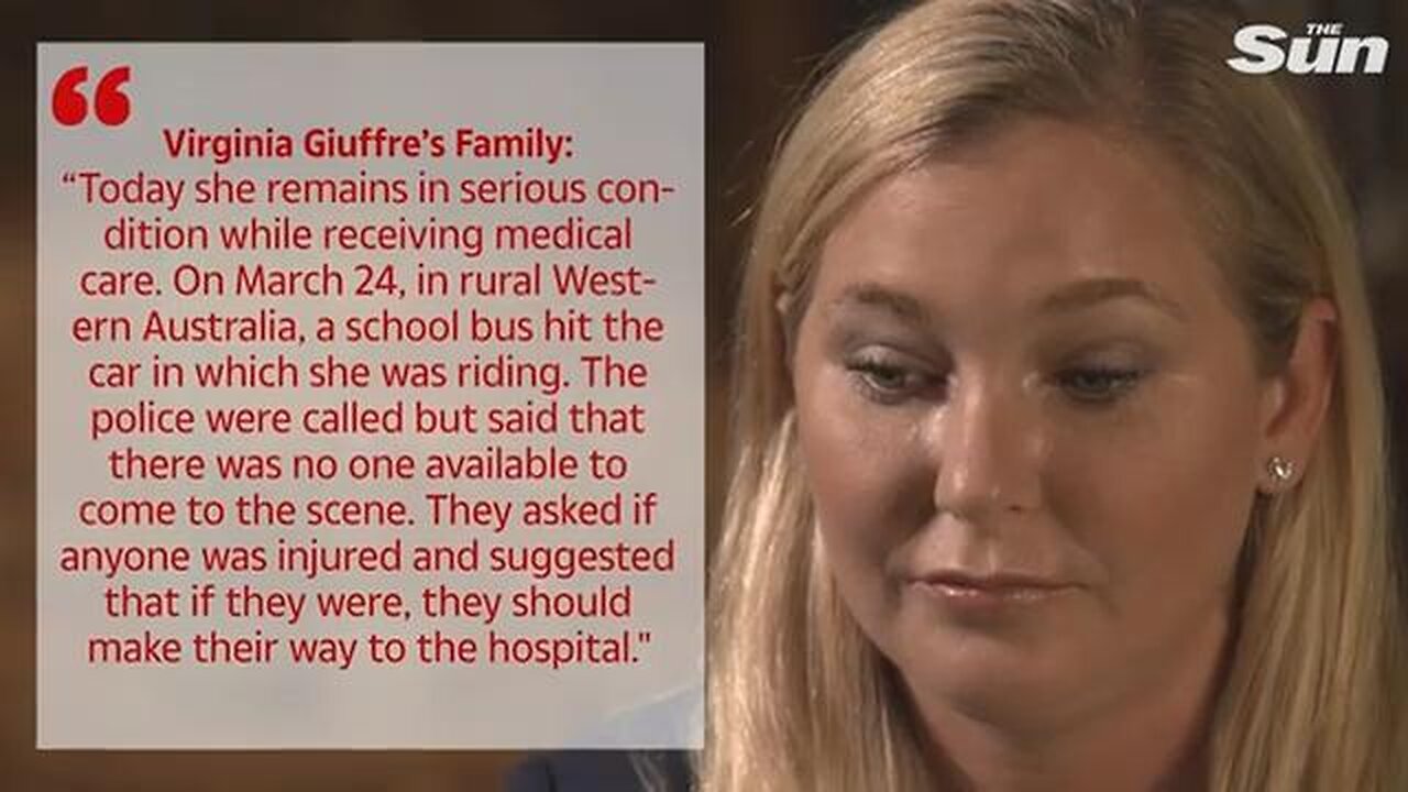 Virginia Giuffre is neither dying nor in critical condition after her car crash