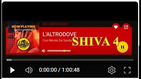 7:Radio Programma "L'ALTRODOVE" rubrica "ANDANDO PER FIUMI" SHIVA 4 NO LIMITS RADIO 550mila ascolti