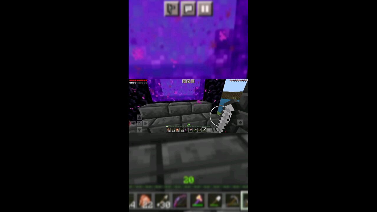 Le di una visita al Nether ☠️ [Clip Minecraft Bedrock]