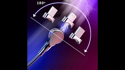 Magnetic Charging Cable. with 2.4A Fast Charging, Strong Magnetic, 180° Rotatable, Data Transfer
