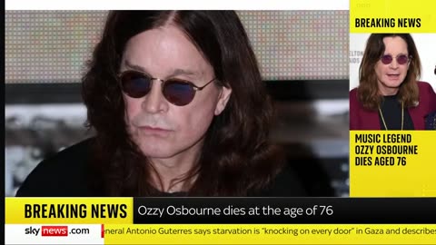 Ozzy Osbourne has died at the age of 76, just weeks after farewell show in Birmingham