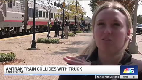Amtrak train hits truck in suburban Lake Forest