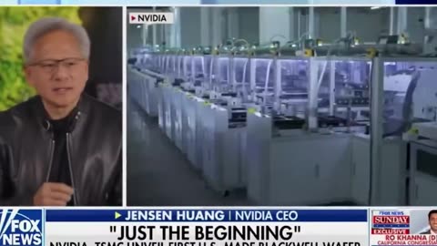 Nvidia CEO Jensen Huang: "We are manufacturing in America because of President Trump.'