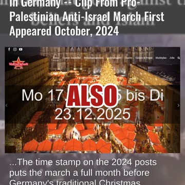 Fact Check: Video Does NOT Show Muslims Protesting Christmas Fair In Germany -- 2024 Palestine Demo