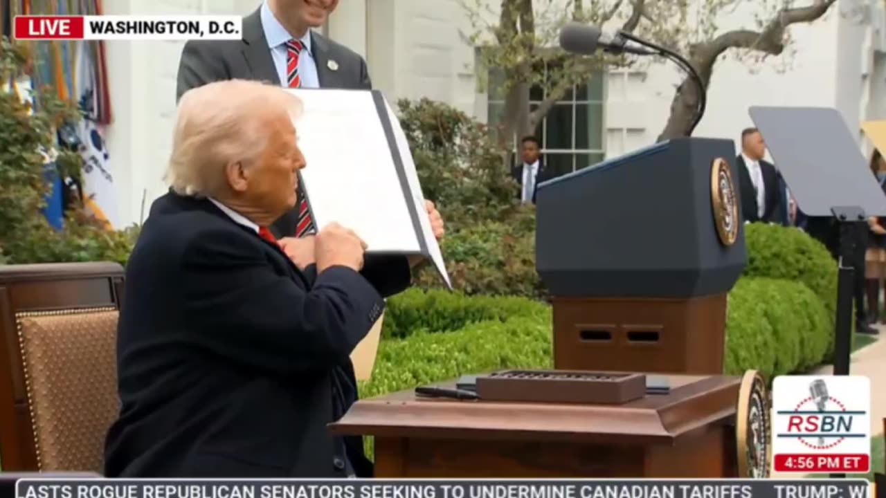 🇺🇸 President Trump signs tariff executive orders. It is done.