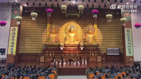寺庙慰问演出，韩国还是太超前了