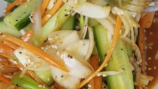 Super Easy Cucumber Salad #cooking #satisfying #salad