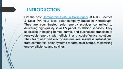 Get the best Commercial Solar in Ballintogher