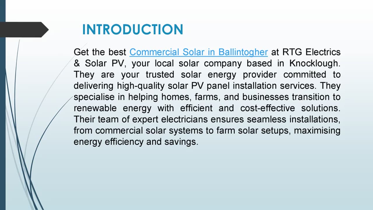 Get the best Commercial Solar in Ballintogher