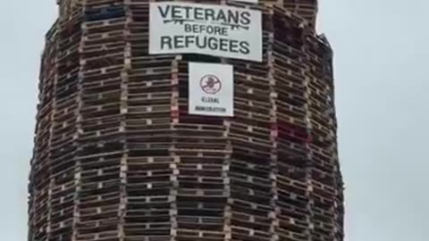 Locals built a huge July 11 Bonfire in Ireland arousing anger from the Coudenhove Kalergi importers.