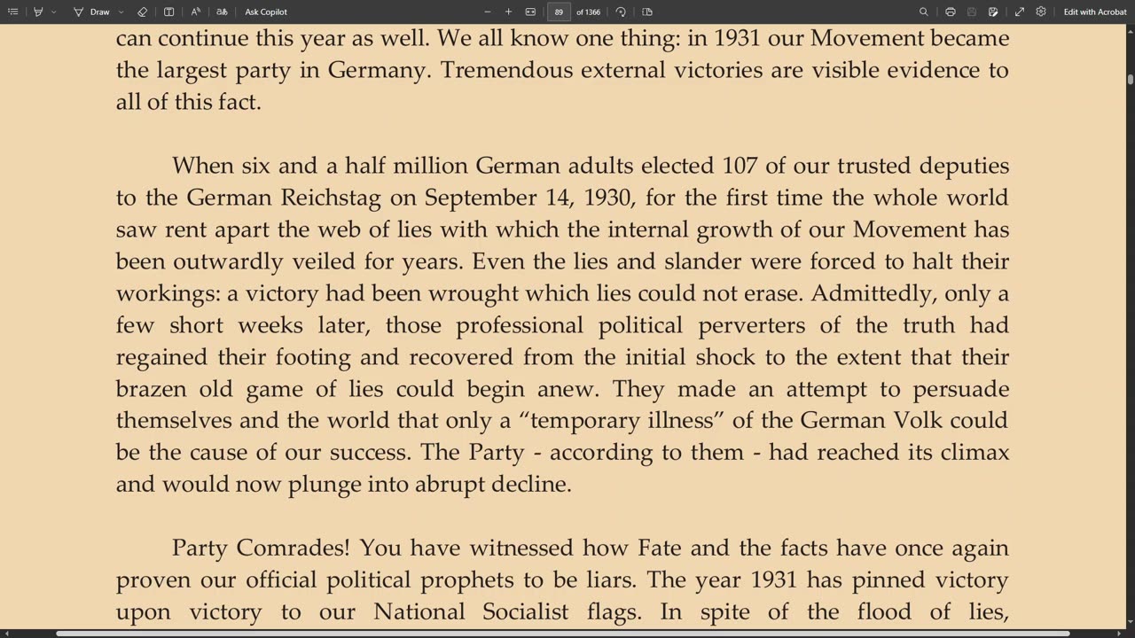 Adolf Hitler Speech 1/1/1932 | New Years Proclamation to the Party 1 of 6 ENG