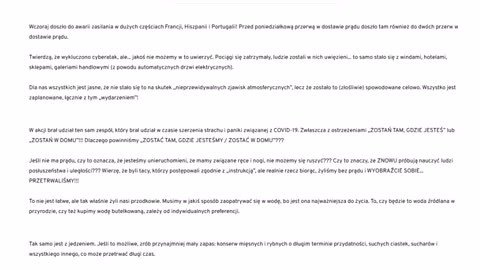 Jak pisze Ljiljana Cviljak, ogromna przerwa w dostawie prądu w całej Europie