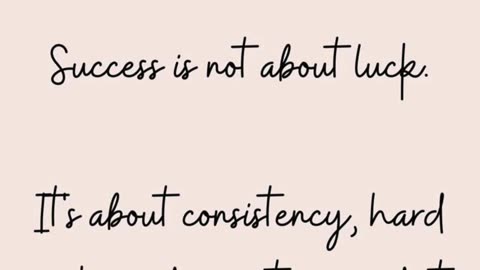 Success Is Earned, Not Given