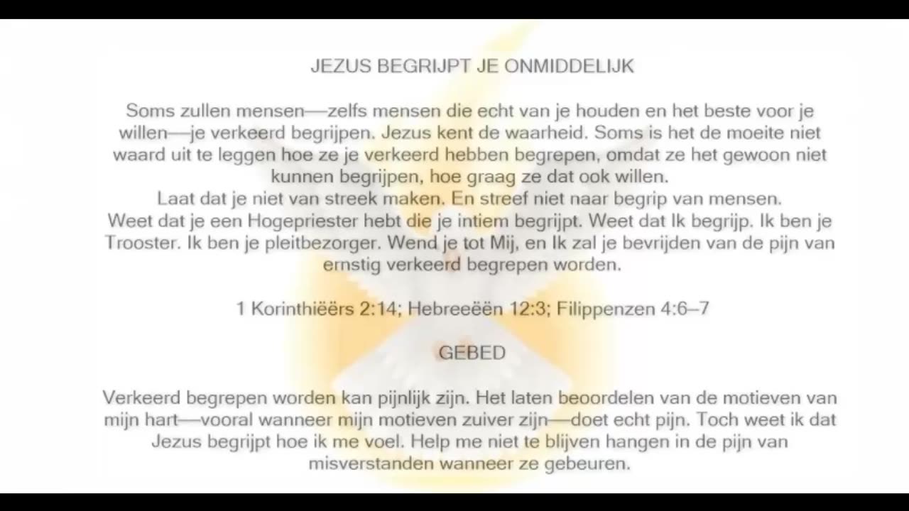 Jezus Begrijpt Je Onmiddelijk