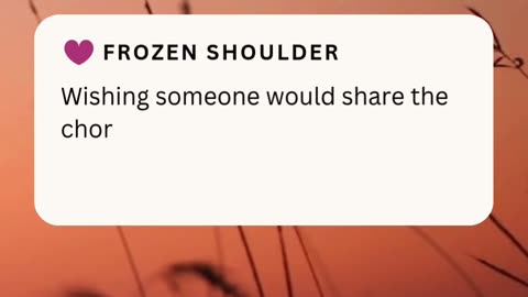 FROZEN SHOULDER ❤️