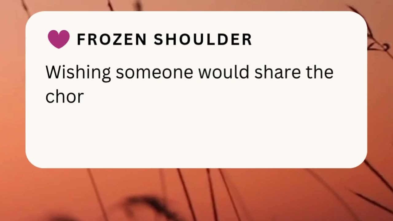 FROZEN SHOULDER ❤️