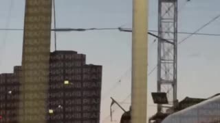 Man Grabs the Cables Above Kyiv Metro