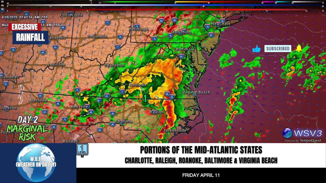 🌧️ Excessive Rainfall Alert: Flash Flood Potential! 4/10/25 #shorts #weatherupdate