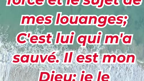 « Le Seigneur, ma force et mon chant » Exode 15:2.#shortvideo #youtubeshorts #ytshorts #shorts #yt