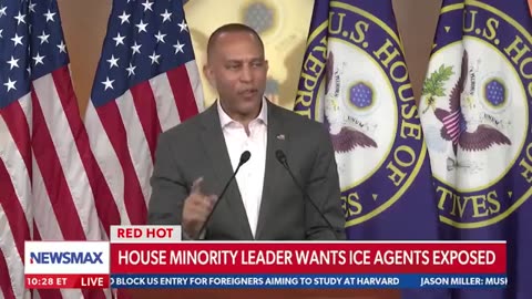 Hakeem Jeffries demands the 'DOXING' of ICE agents' identities.