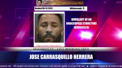 Mugshot TV - Live Arrest Booking Video Stream