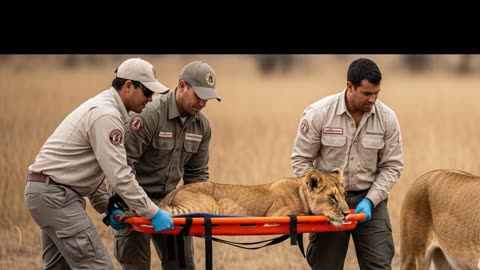 Lions Surround Baby Elephant Rescue